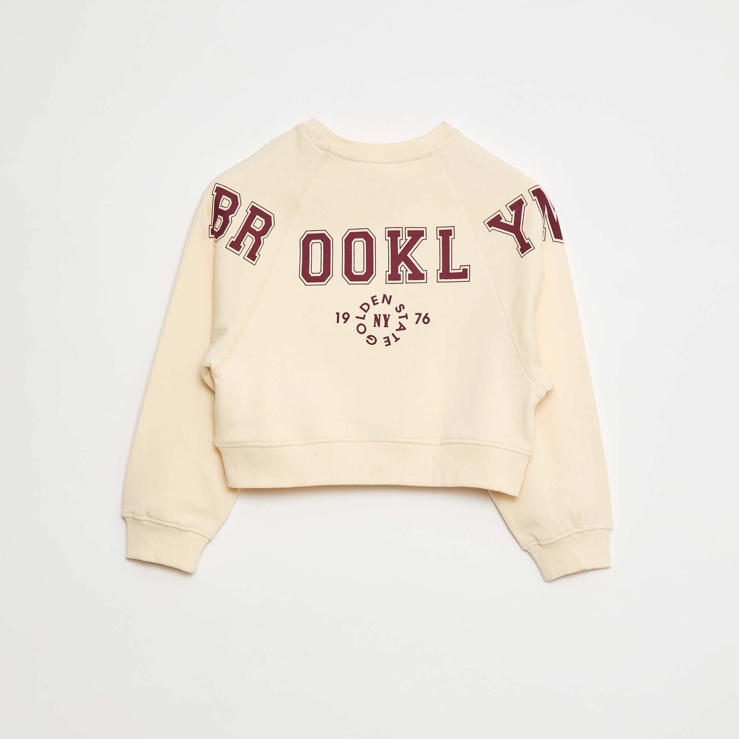 Sweat en molleton avec imprimé BEIGE
