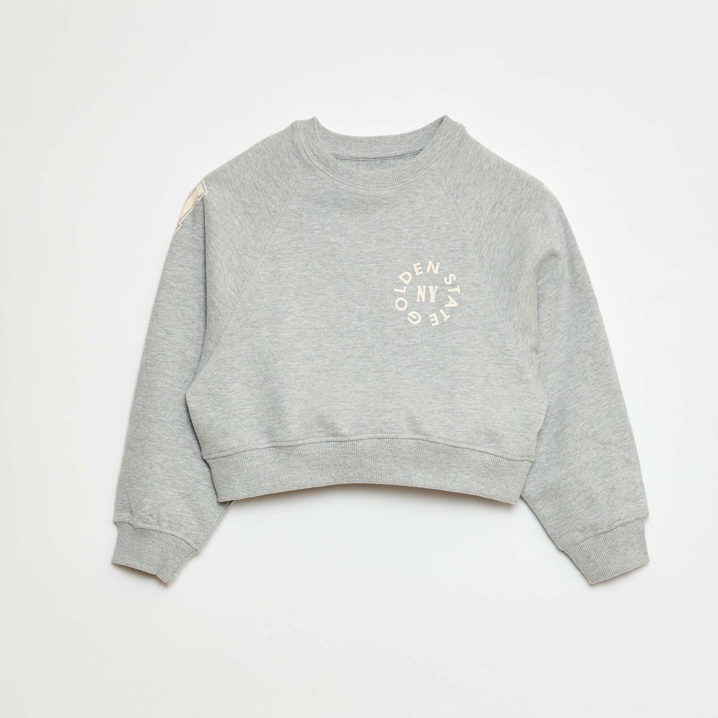 Sweat en molleton avec imprimé GRIS