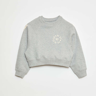 Sweat en molleton avec imprimé GRIS