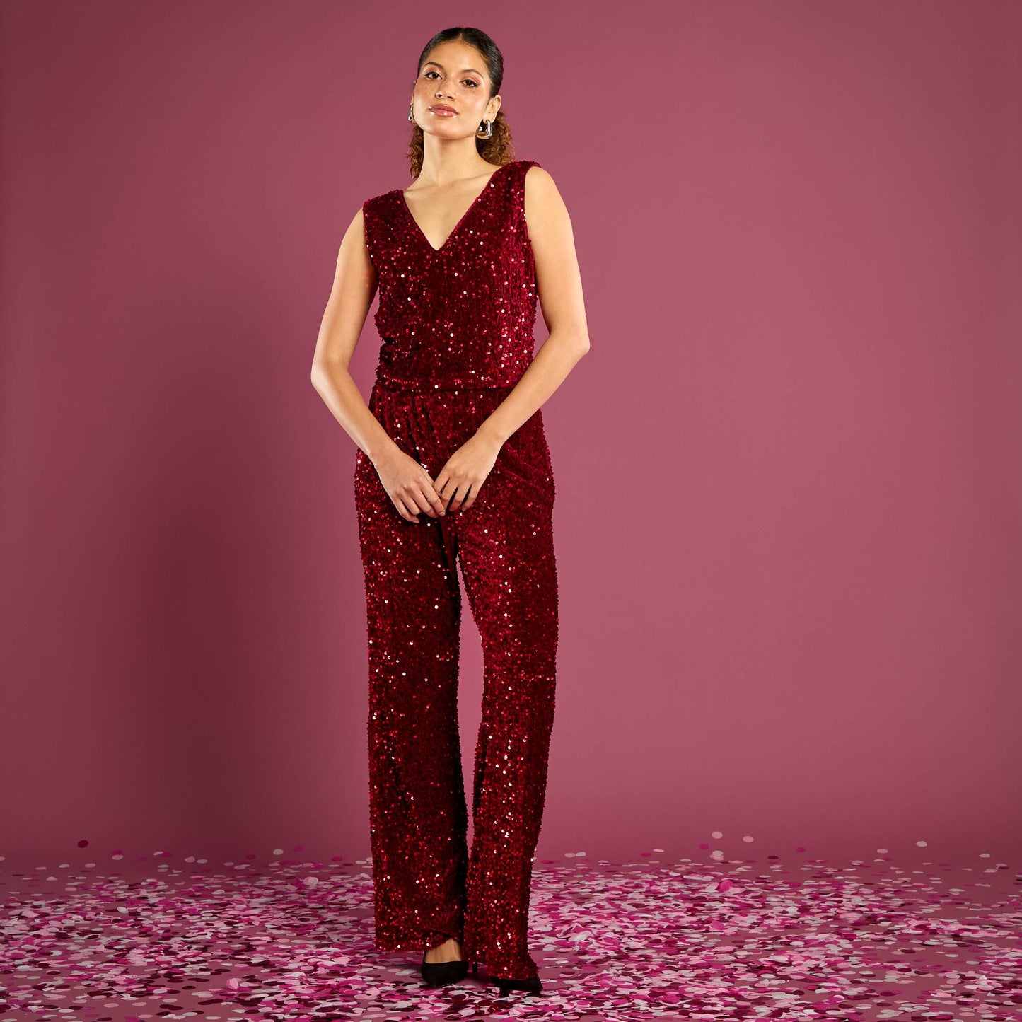 Débardeur à sequins ROUGE