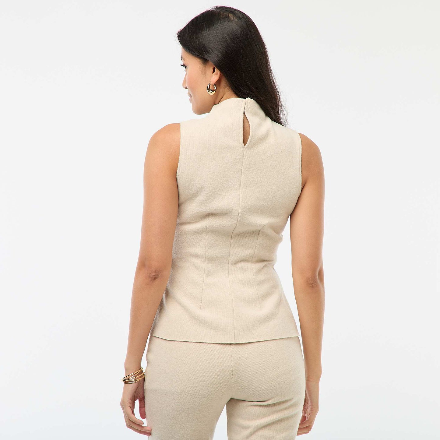Top cintré en maille doudou BEIGE