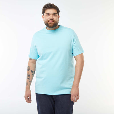 T-shirt uni en maille jersey BLEU