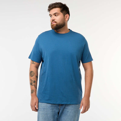T-shirt uni en maille jersey BLEU