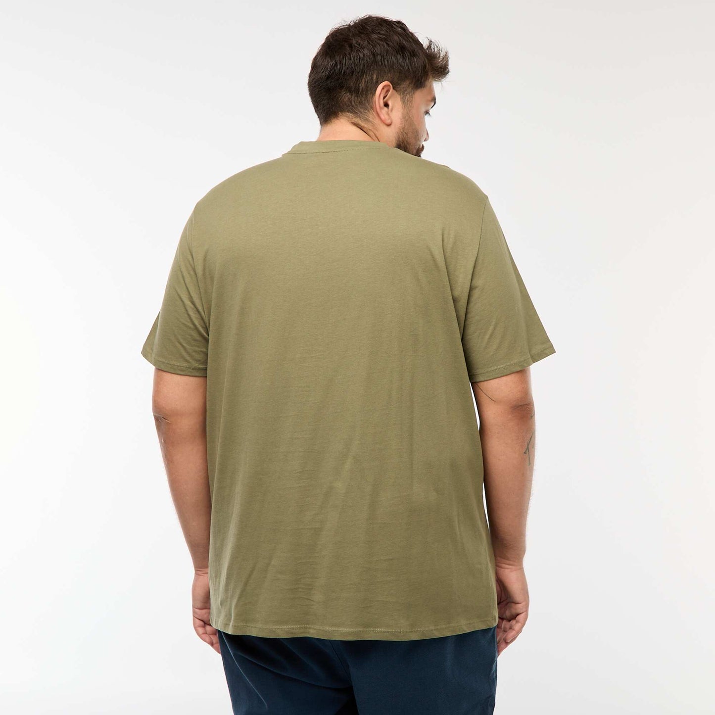 T-shirt uni en maille jersey KAKI