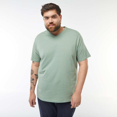 T-shirt en jersey à col V VERT