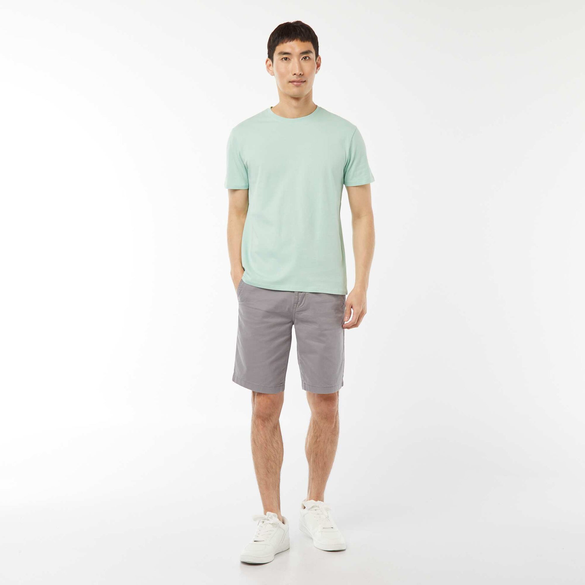 T-shirt droit en jersey uni VERT