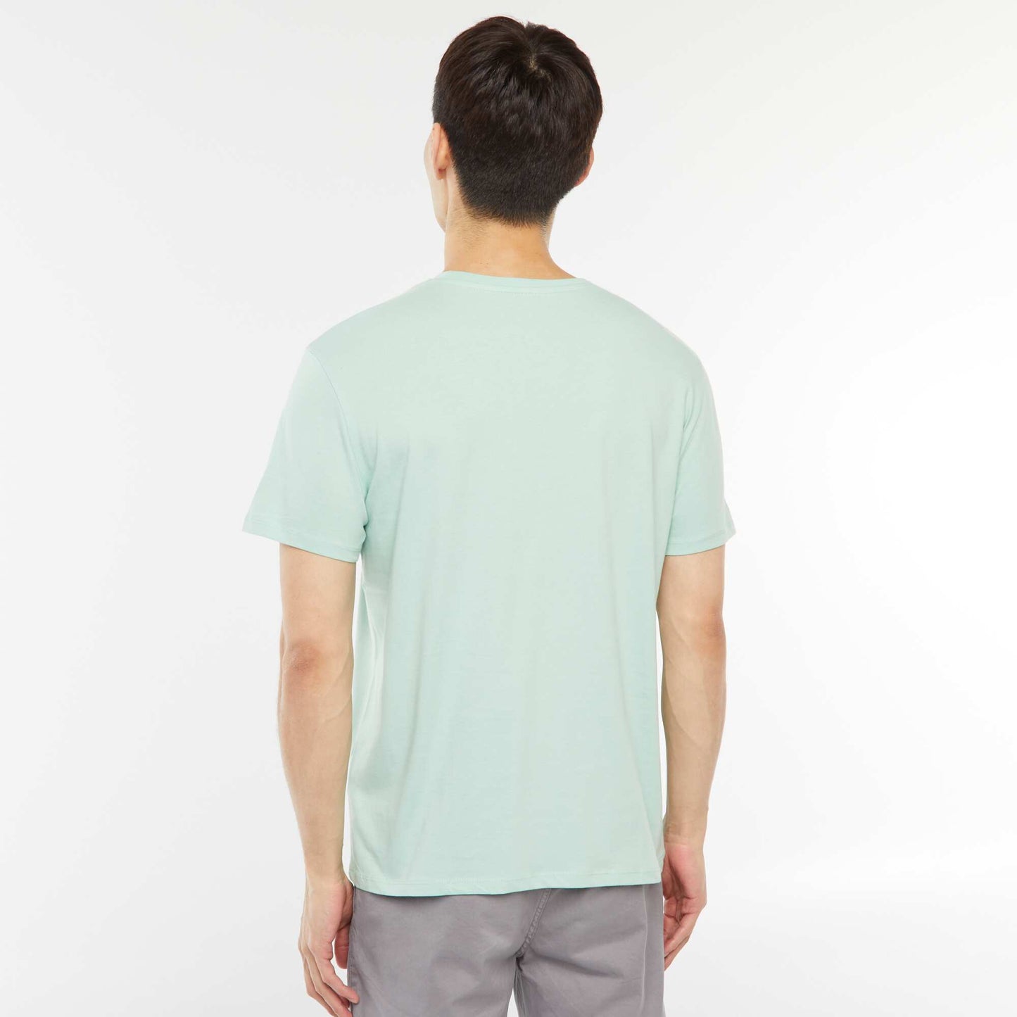 T-shirt droit en jersey uni VERT