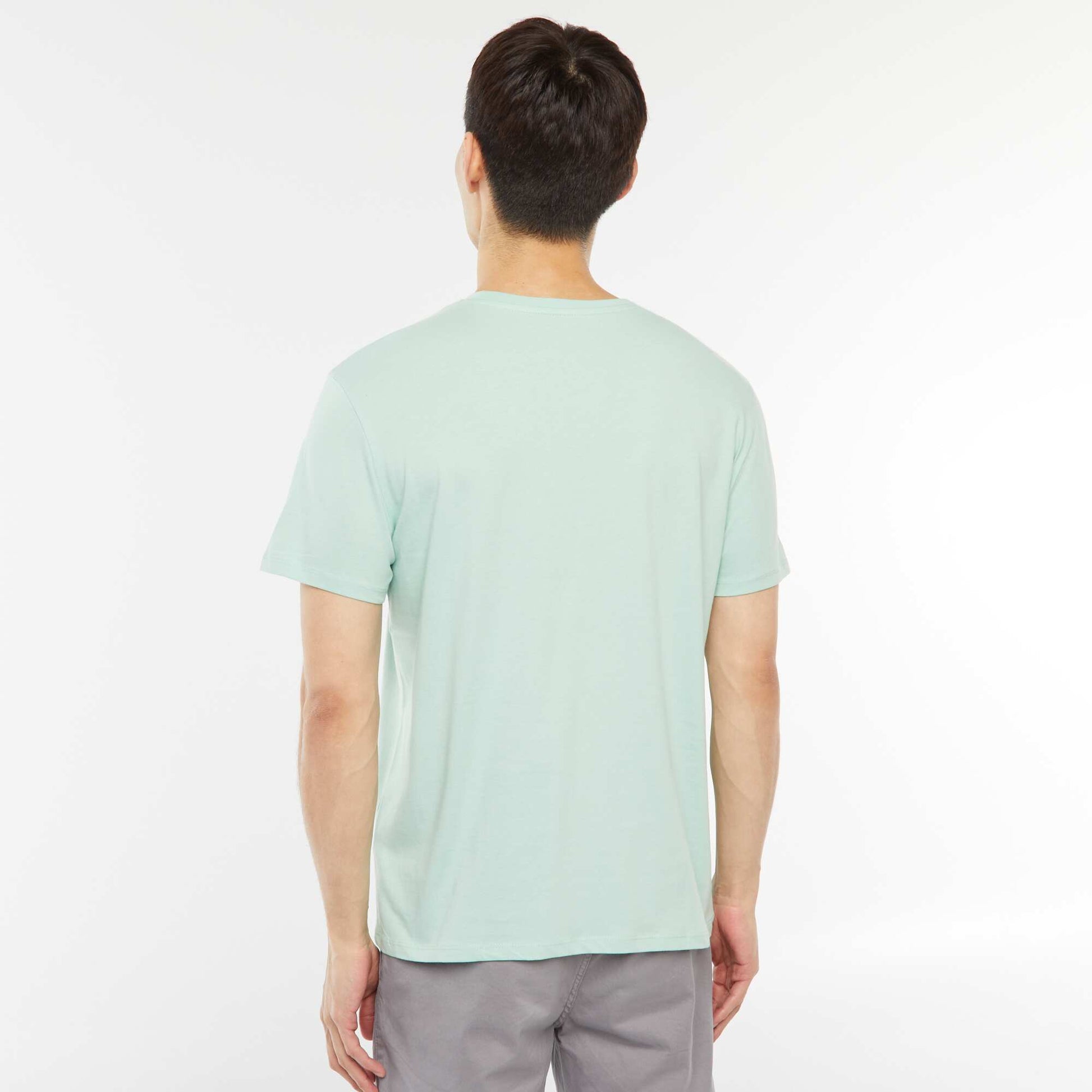 T-shirt droit en jersey uni VERT