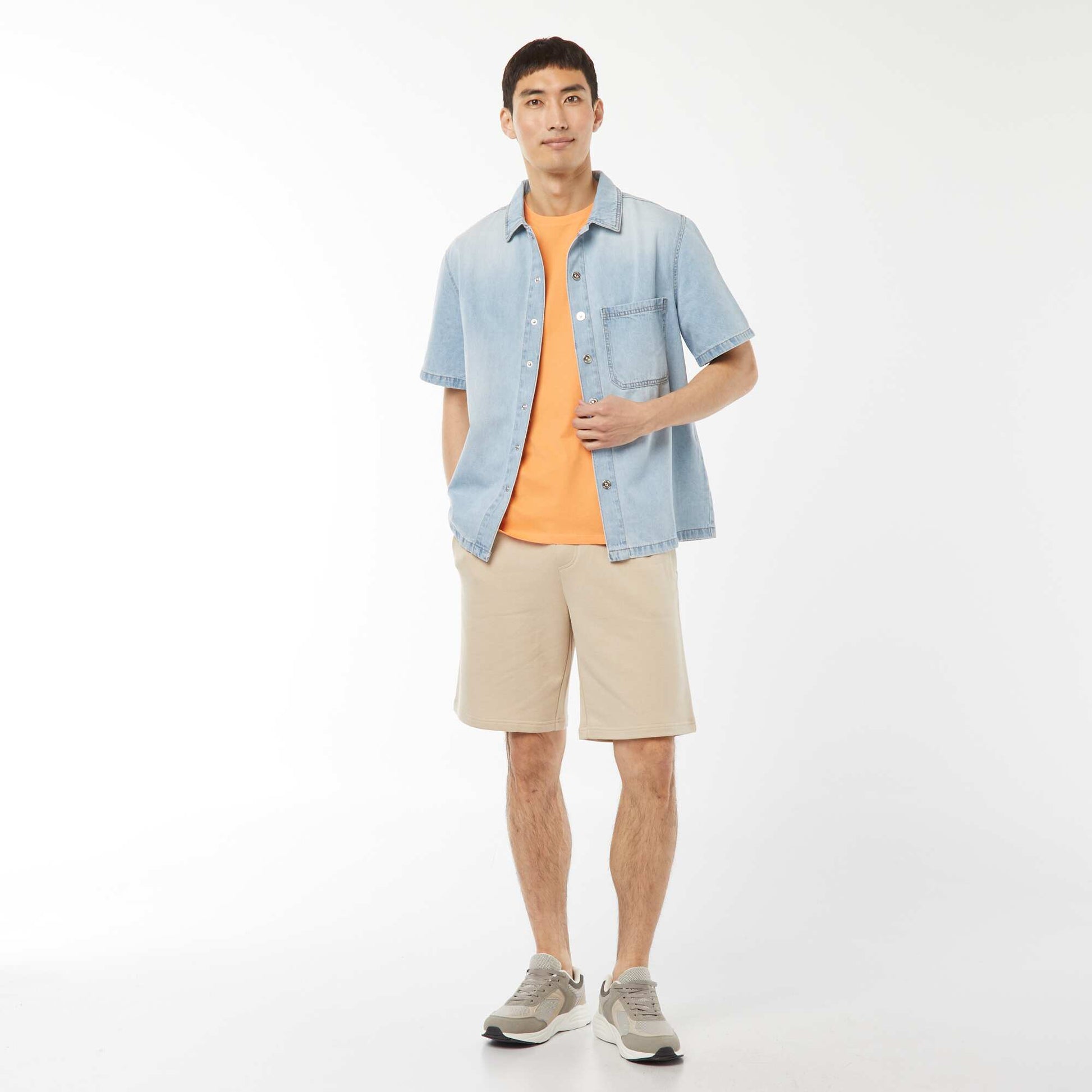 T-shirt droit en jersey uni ORANGE