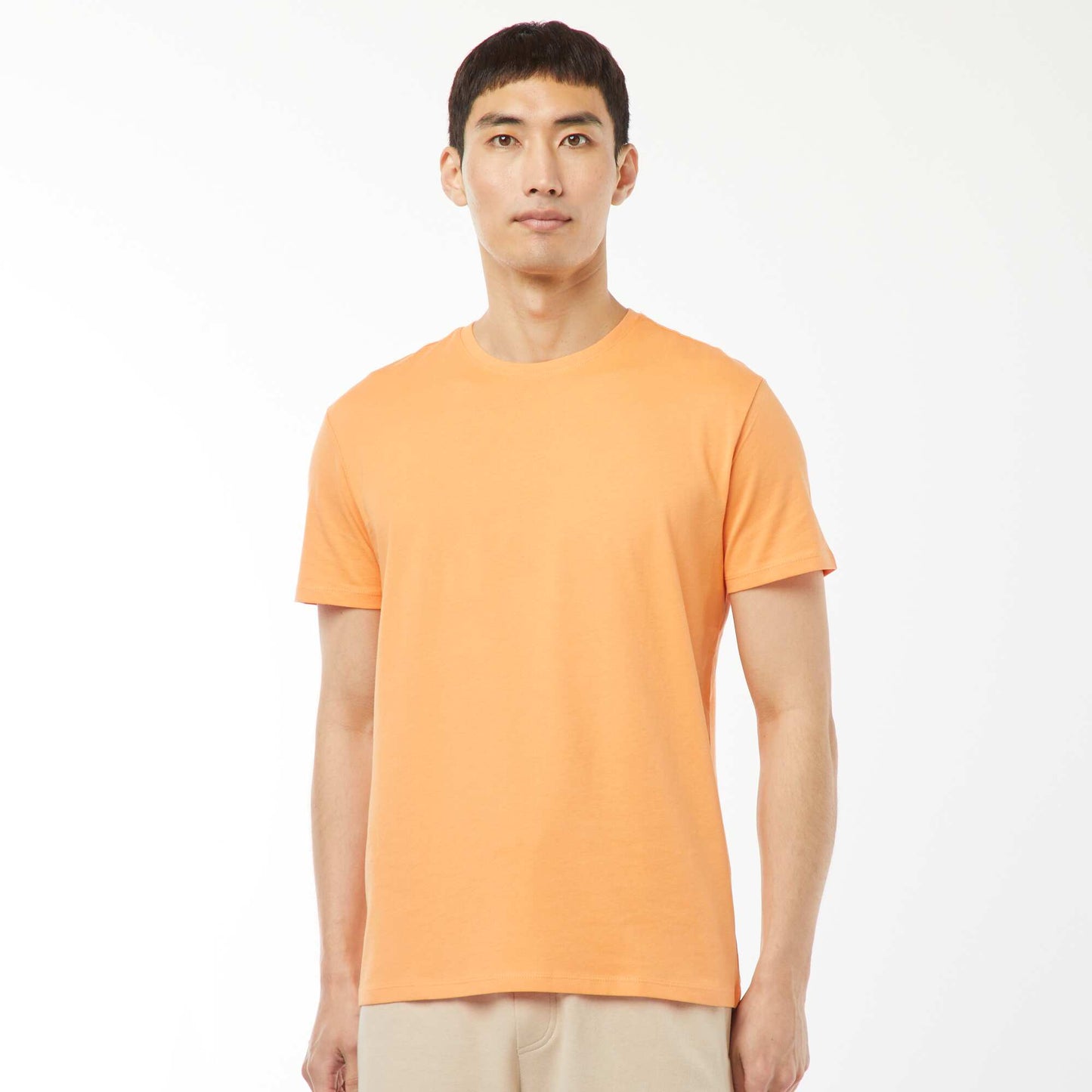 T-shirt droit en jersey uni ORANGE