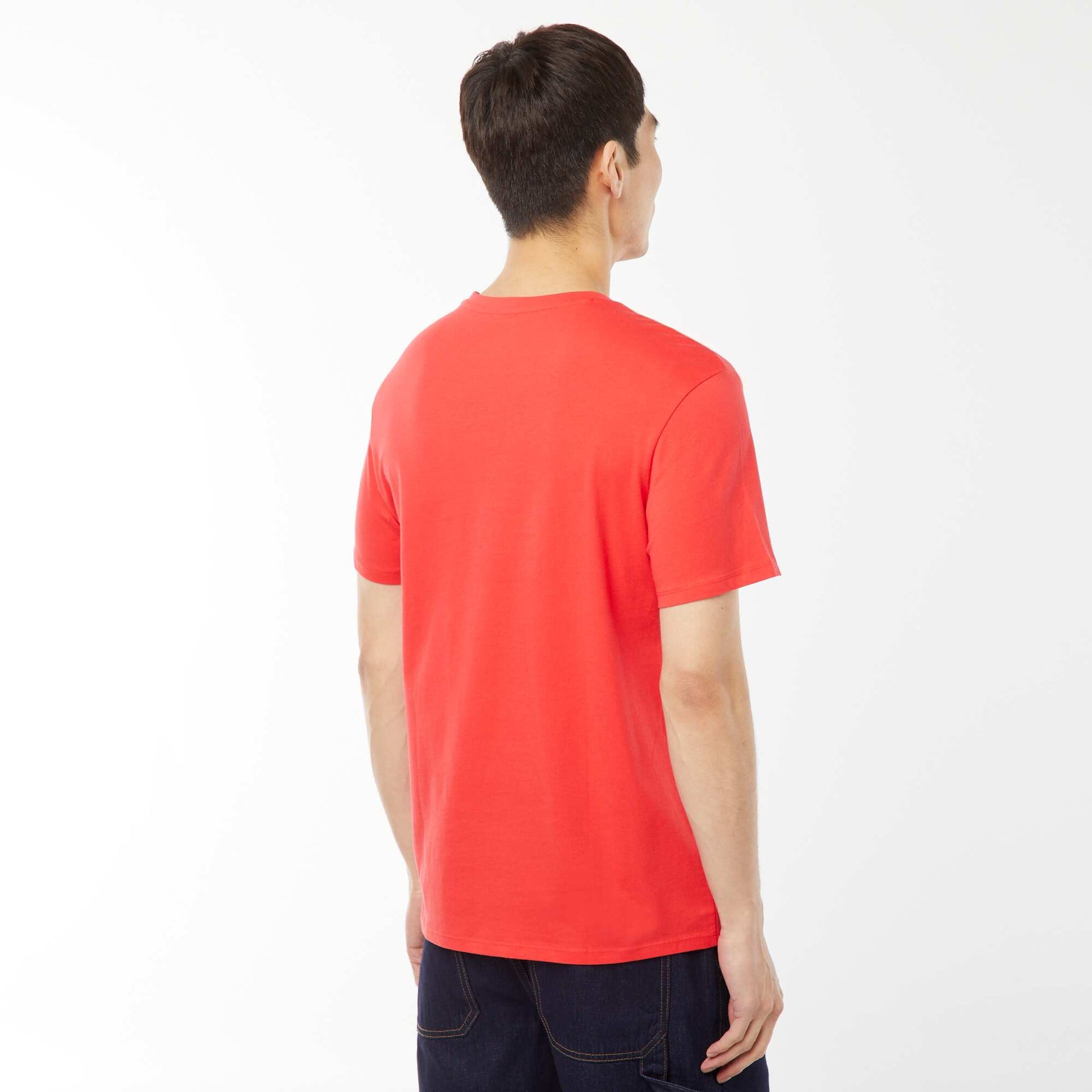T-shirt droit en jersey uni ROUGE