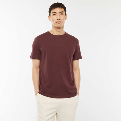 T-shirt droit en jersey uni PRUNE