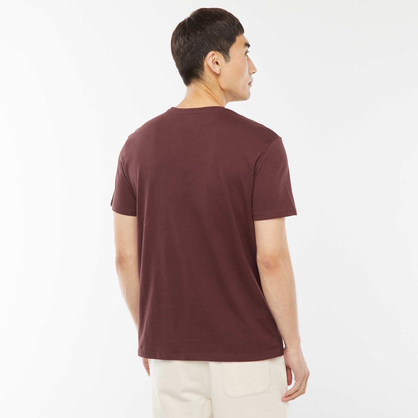 T-shirt droit en jersey uni PRUNE