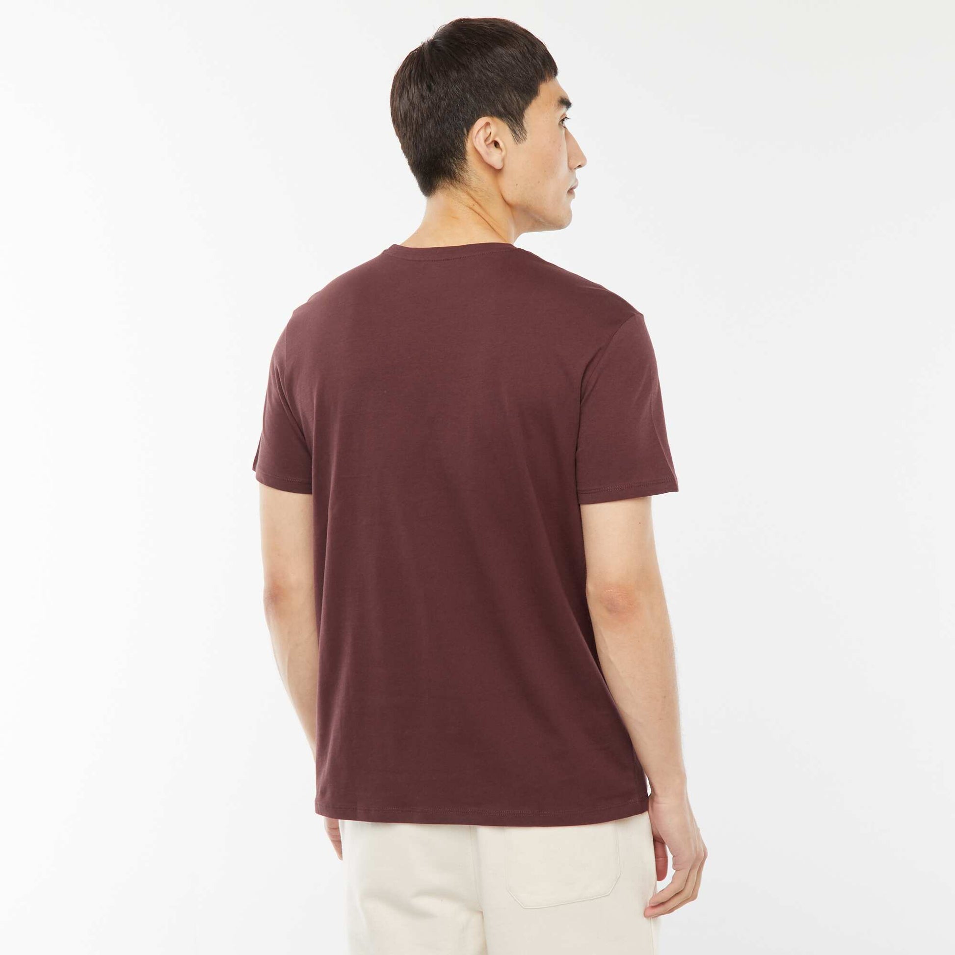 T-shirt droit en jersey uni PRUNE
