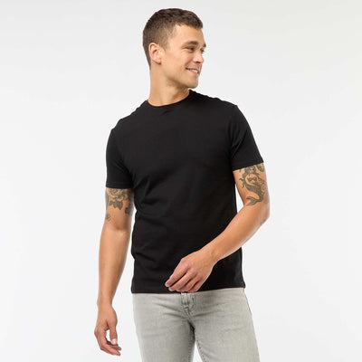 T-shirt droit en jersey uni NOIR