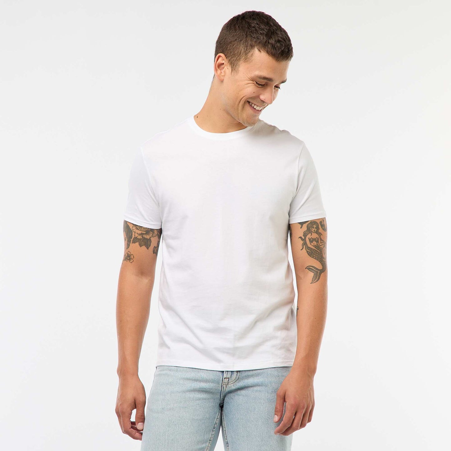 T-shirt droit en jersey uni