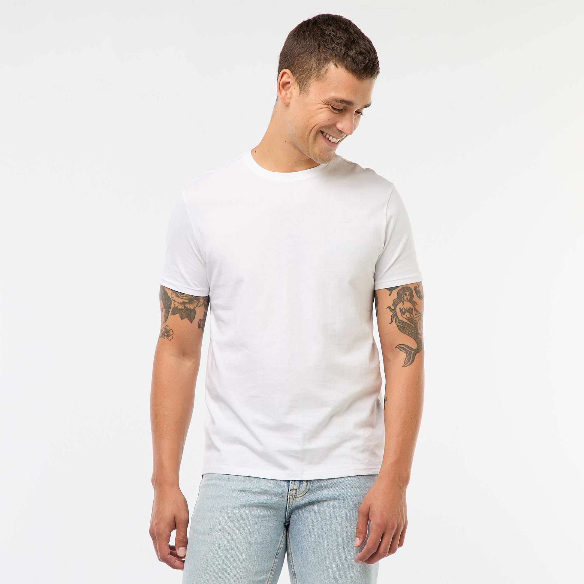 T-shirt droit en jersey uni
