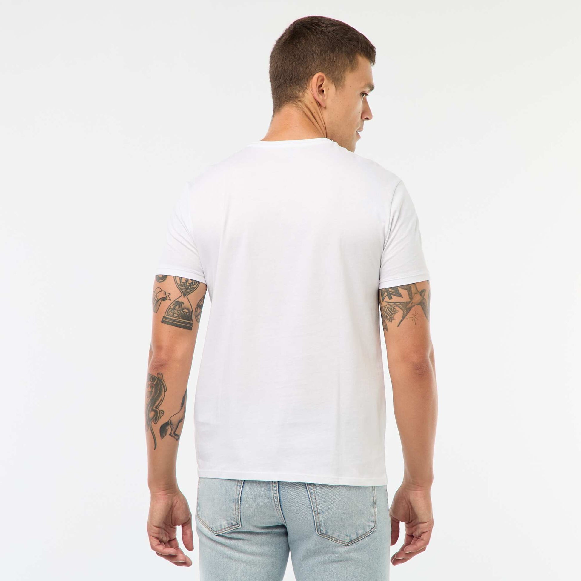 T-shirt droit en jersey uni