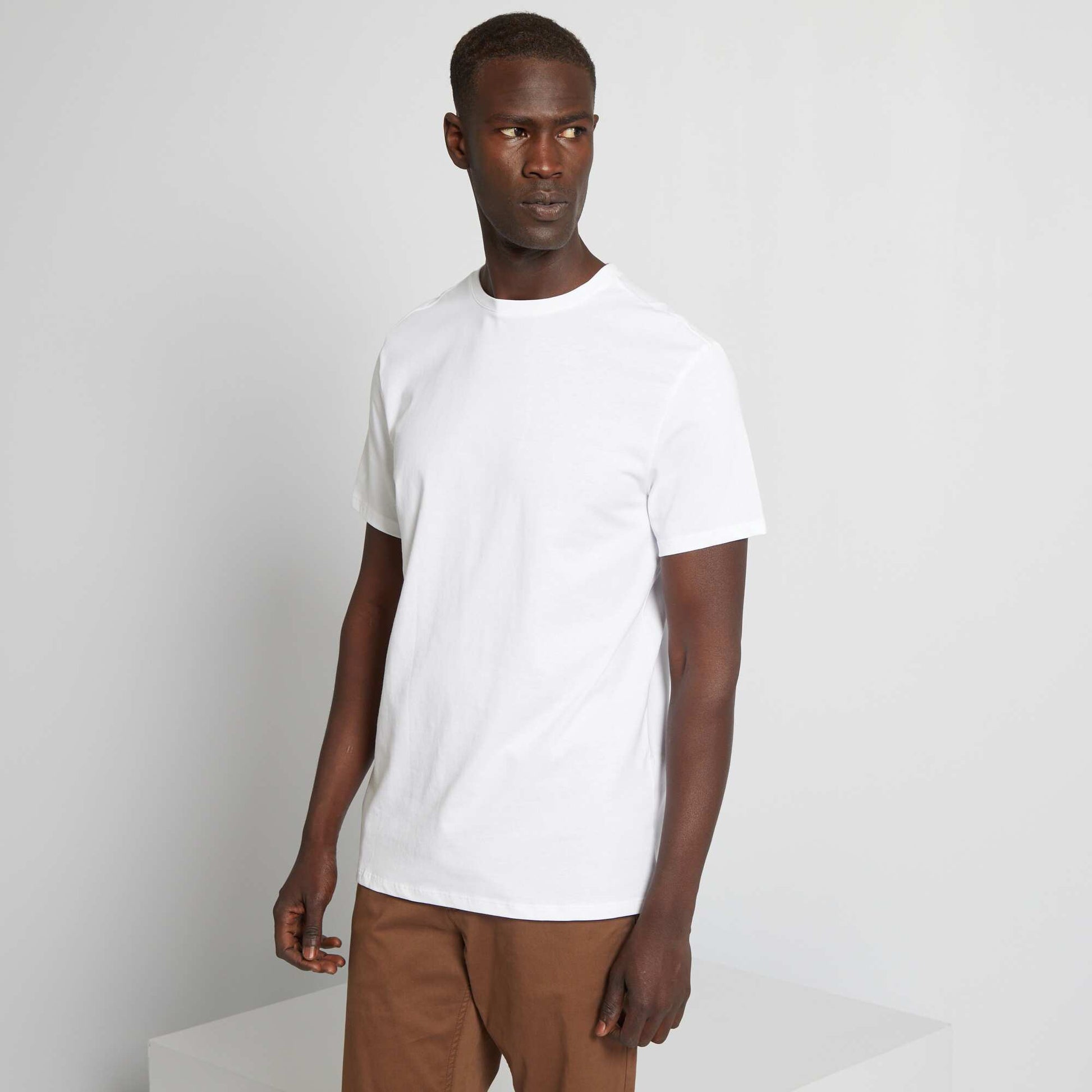 T-shirt droit en jersey uni