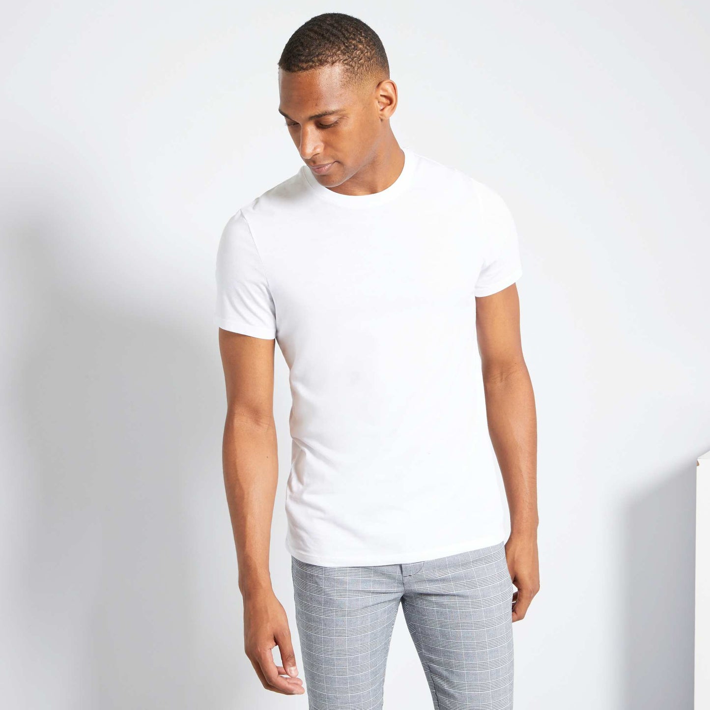 T-shirt droit en jersey uni