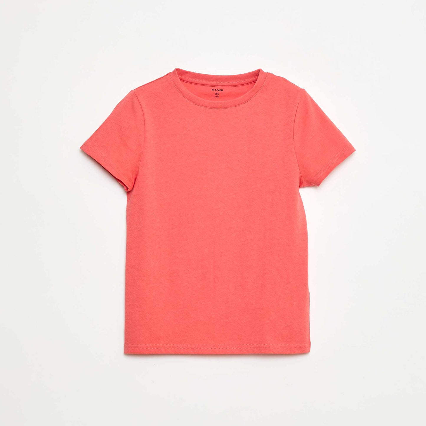 T-shirt basique en jersey uni ROUGE