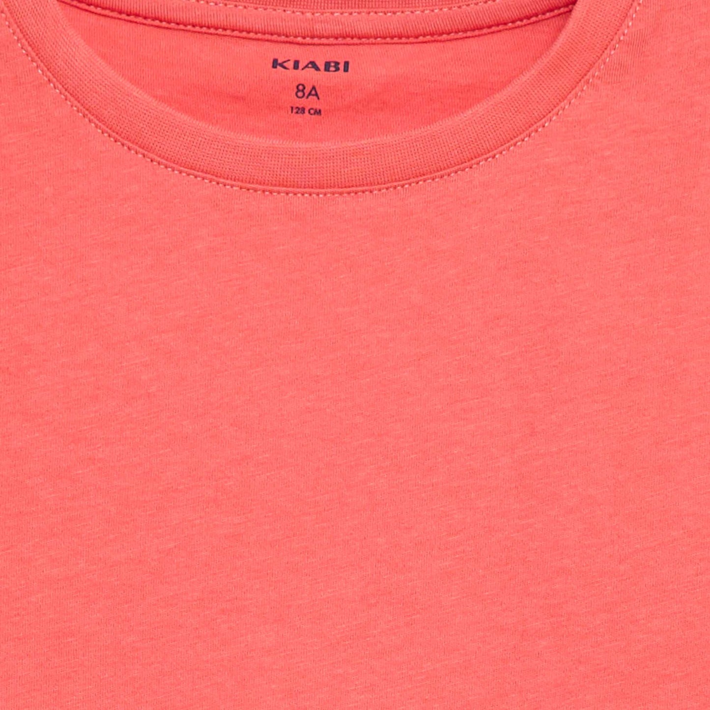 T-shirt basique en jersey uni ROUGE