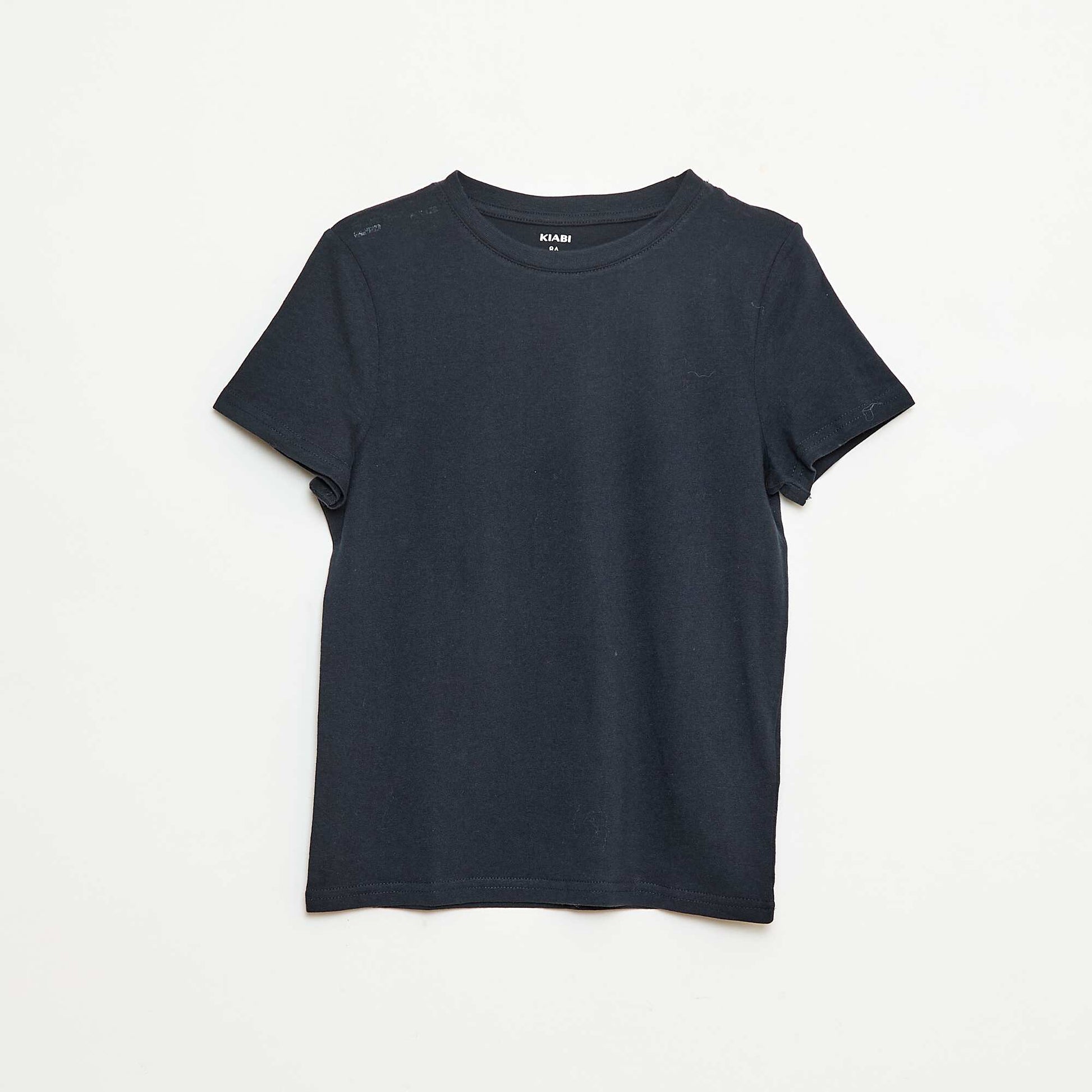 T-shirt basique en jersey uni BLEU
