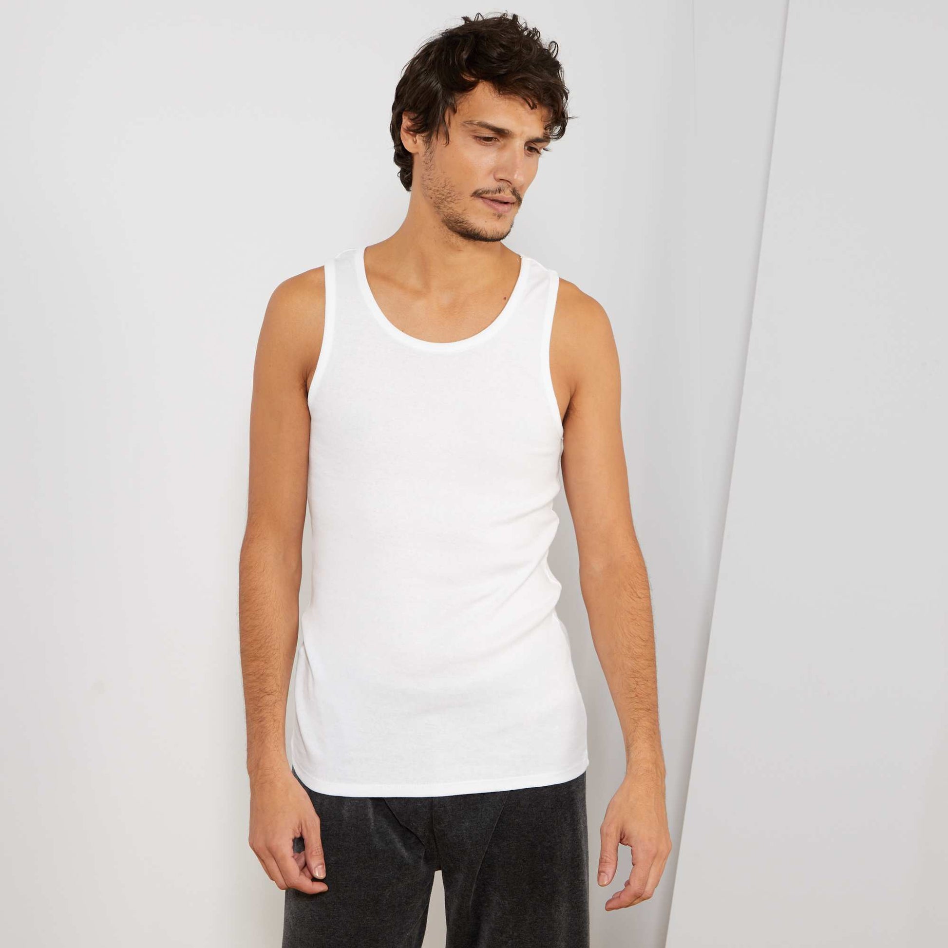 Lot de 2 débardeurs BLANC