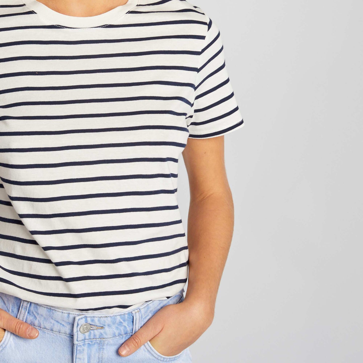 T-shirt en jersey imprimé BLANC