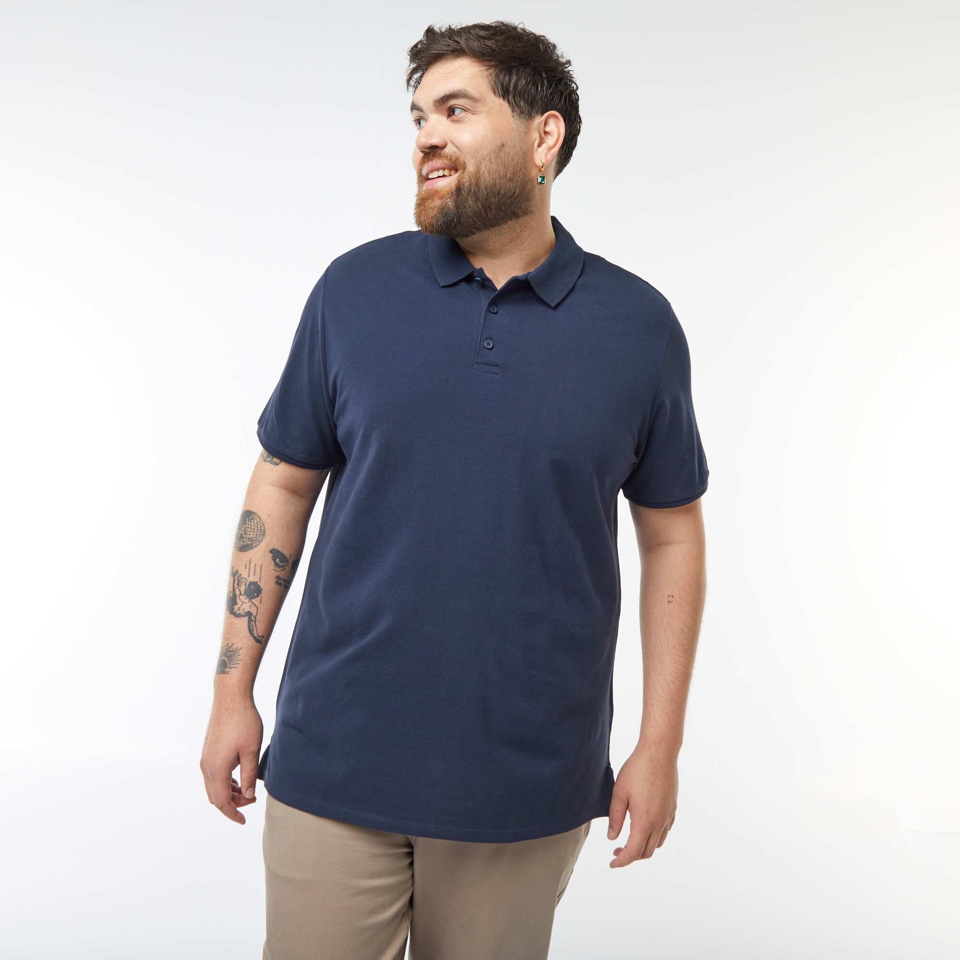 Polo en maille piqué BLEU