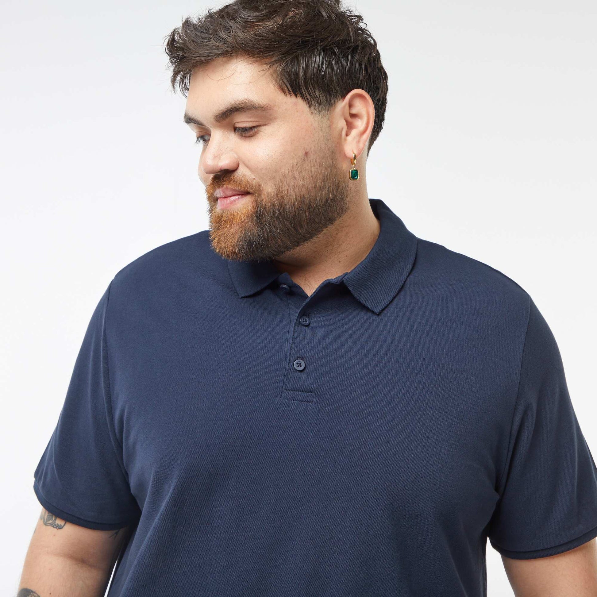 Polo en maille piqué BLEU