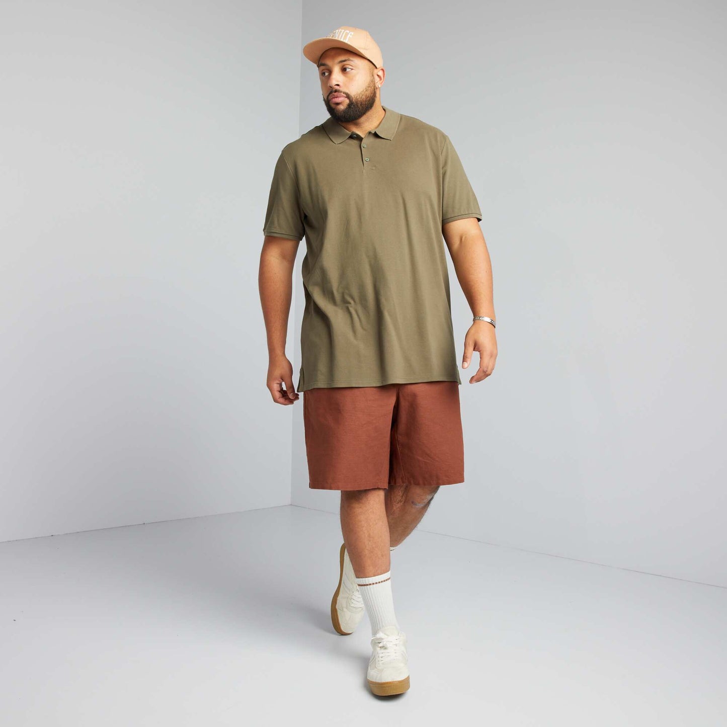 Polo en maille piqué KAKI