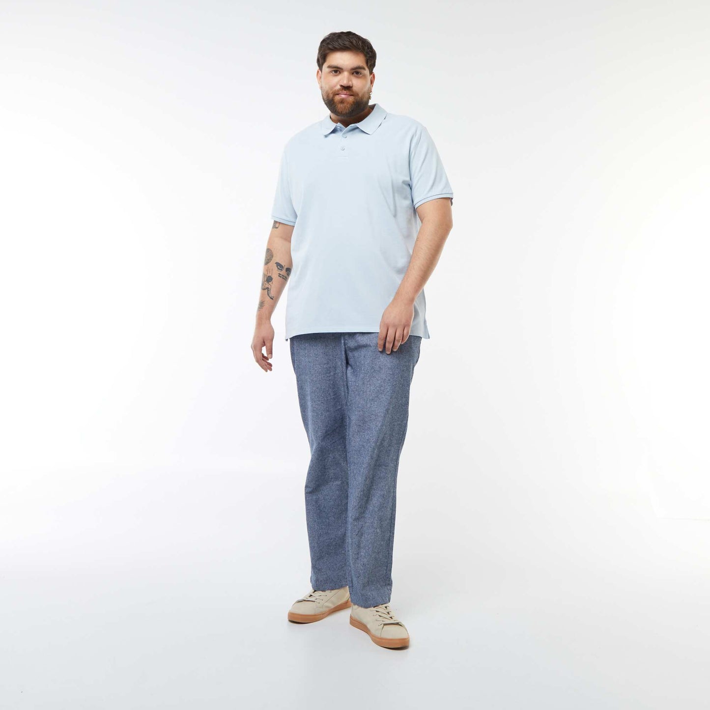 Polo en maille piqué BLEU