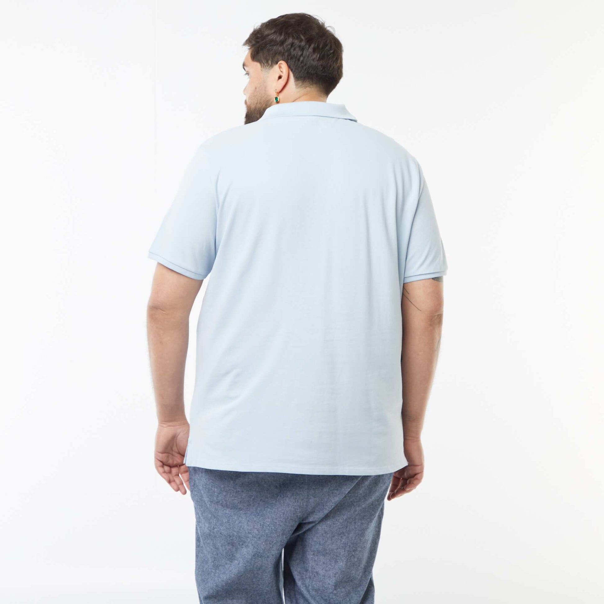 Polo en maille piqué BLEU