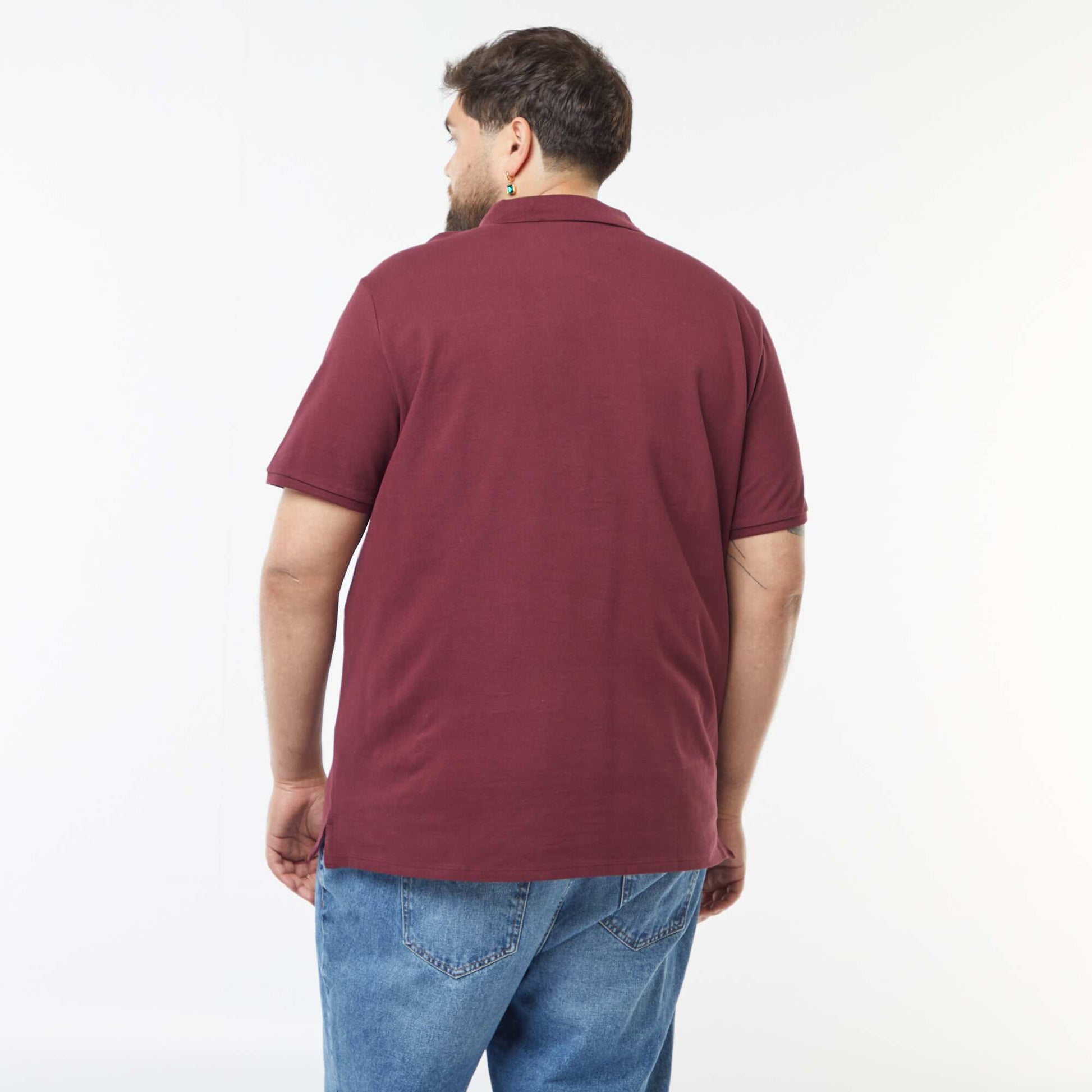 Polo en maille piqué ROUGE
