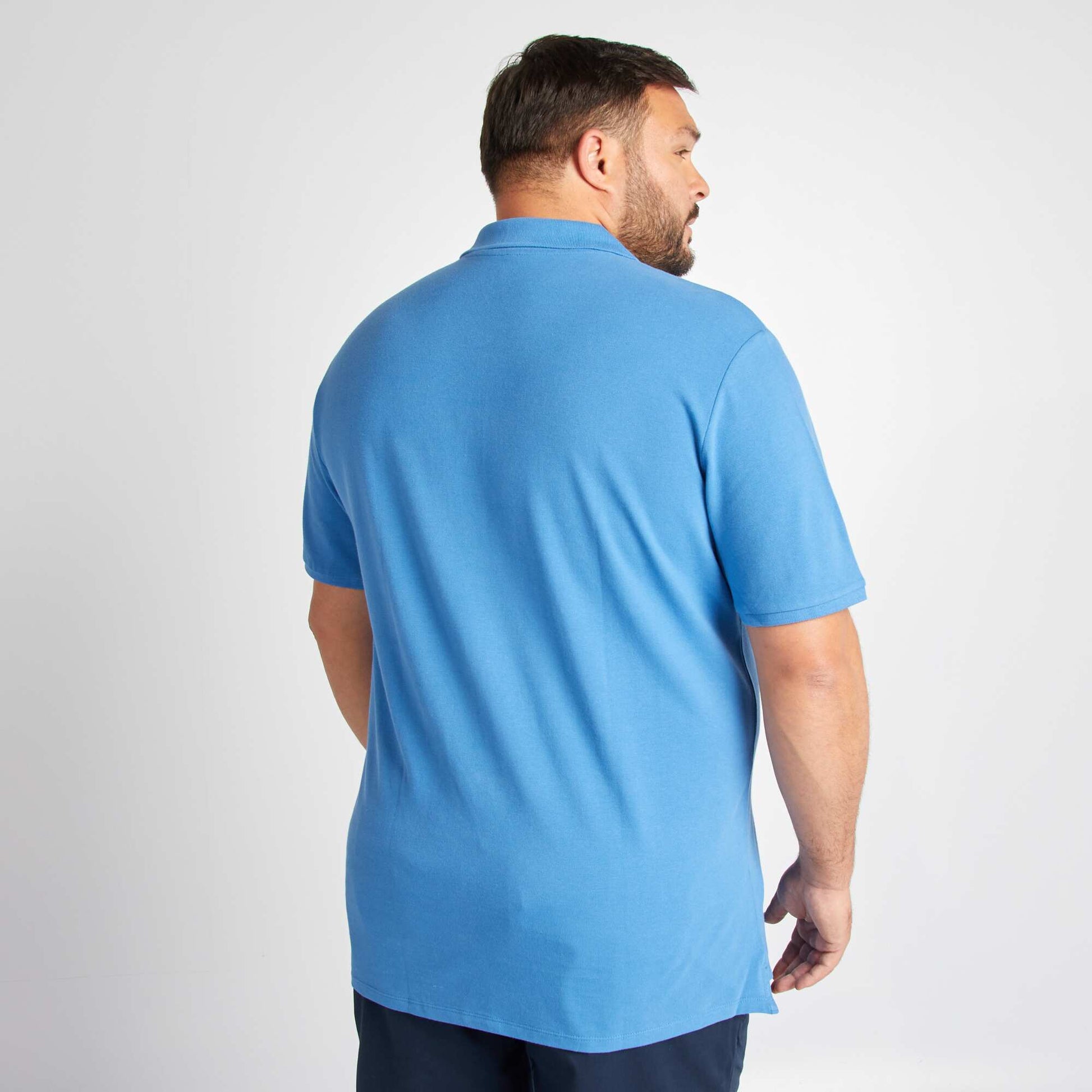 Polo en maille piqué BLEU