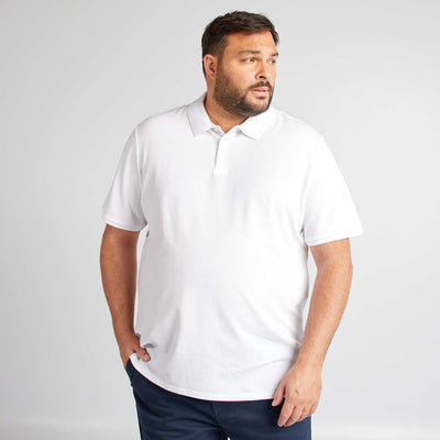 Polo en maille piqué BLANC