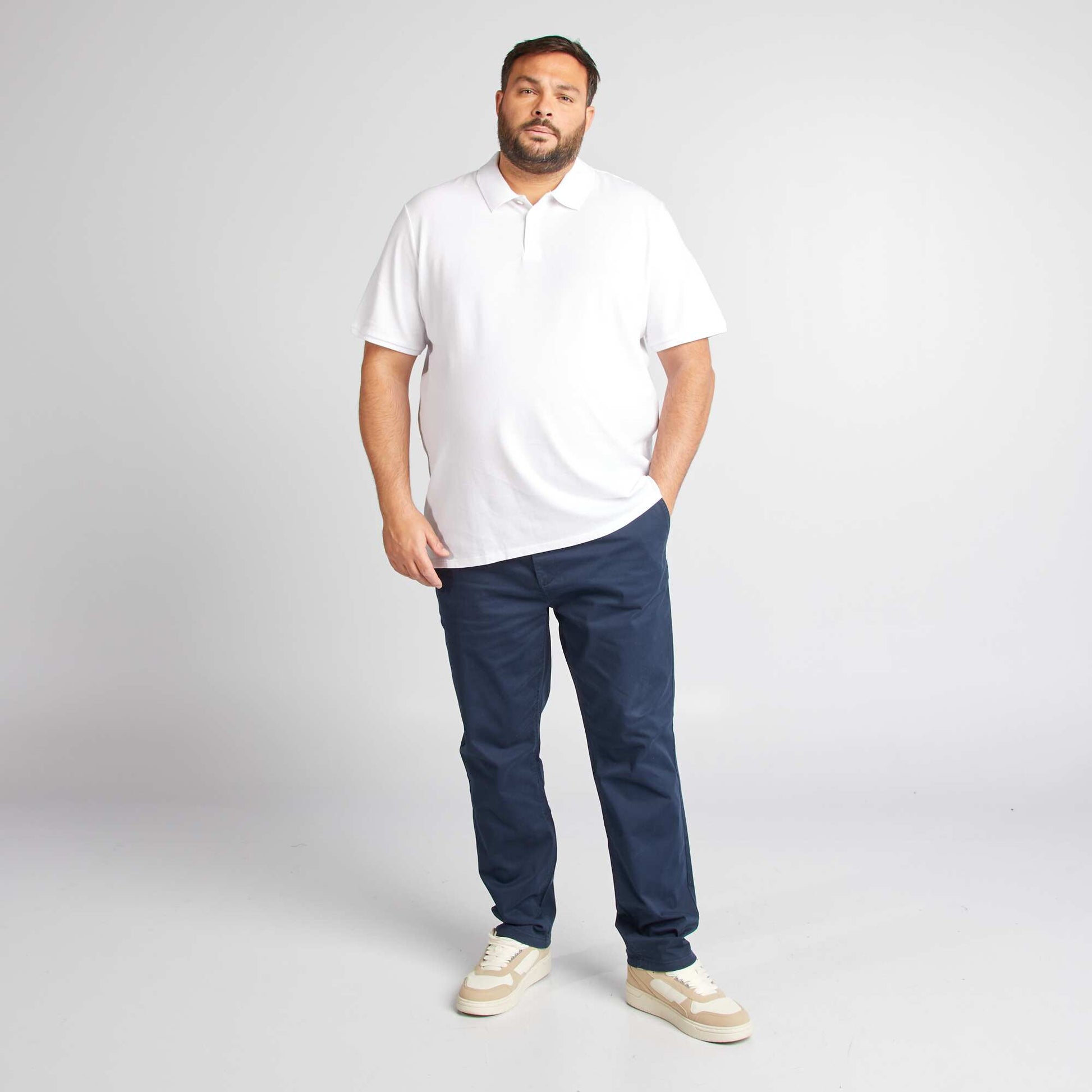 Polo en maille piqué BLANC