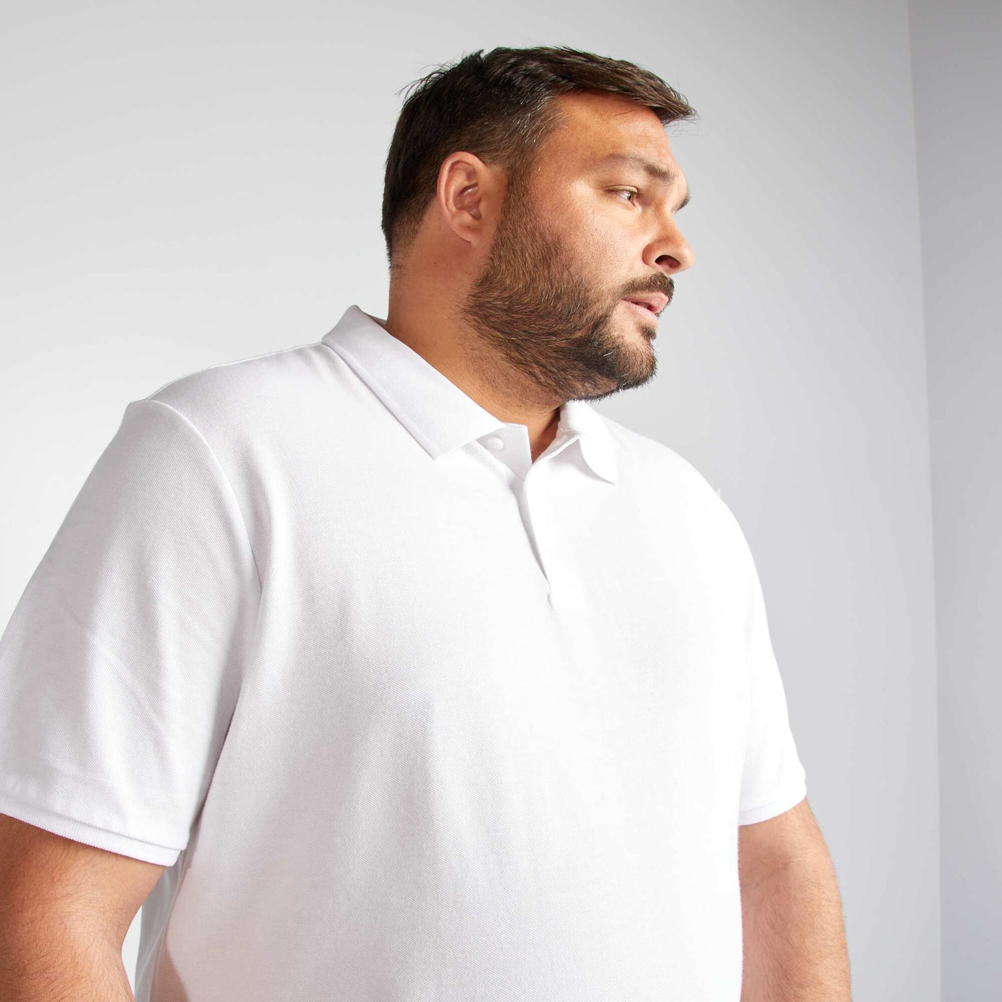 Polo en maille piqué BLANC