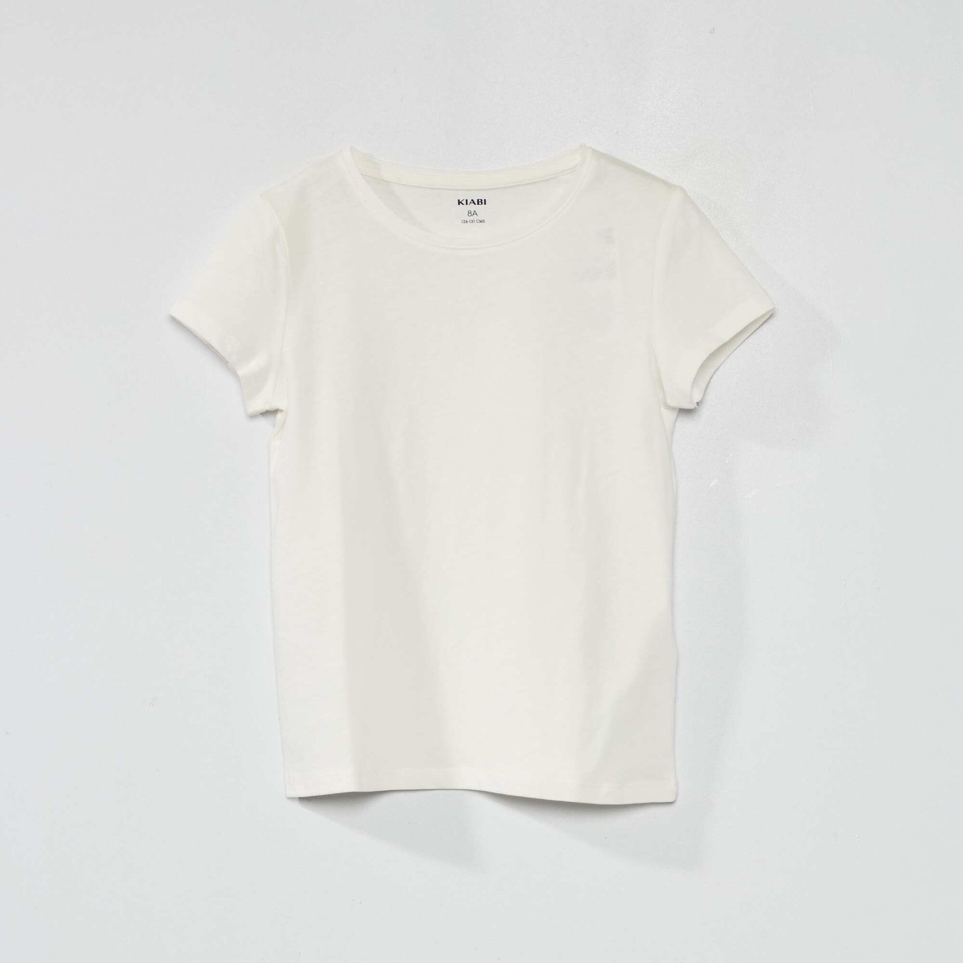 T-shirt en jersey uni ECRU