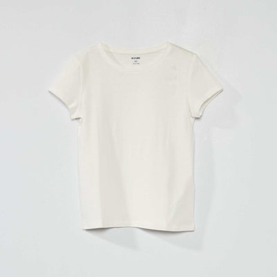 T-shirt en jersey uni ECRU