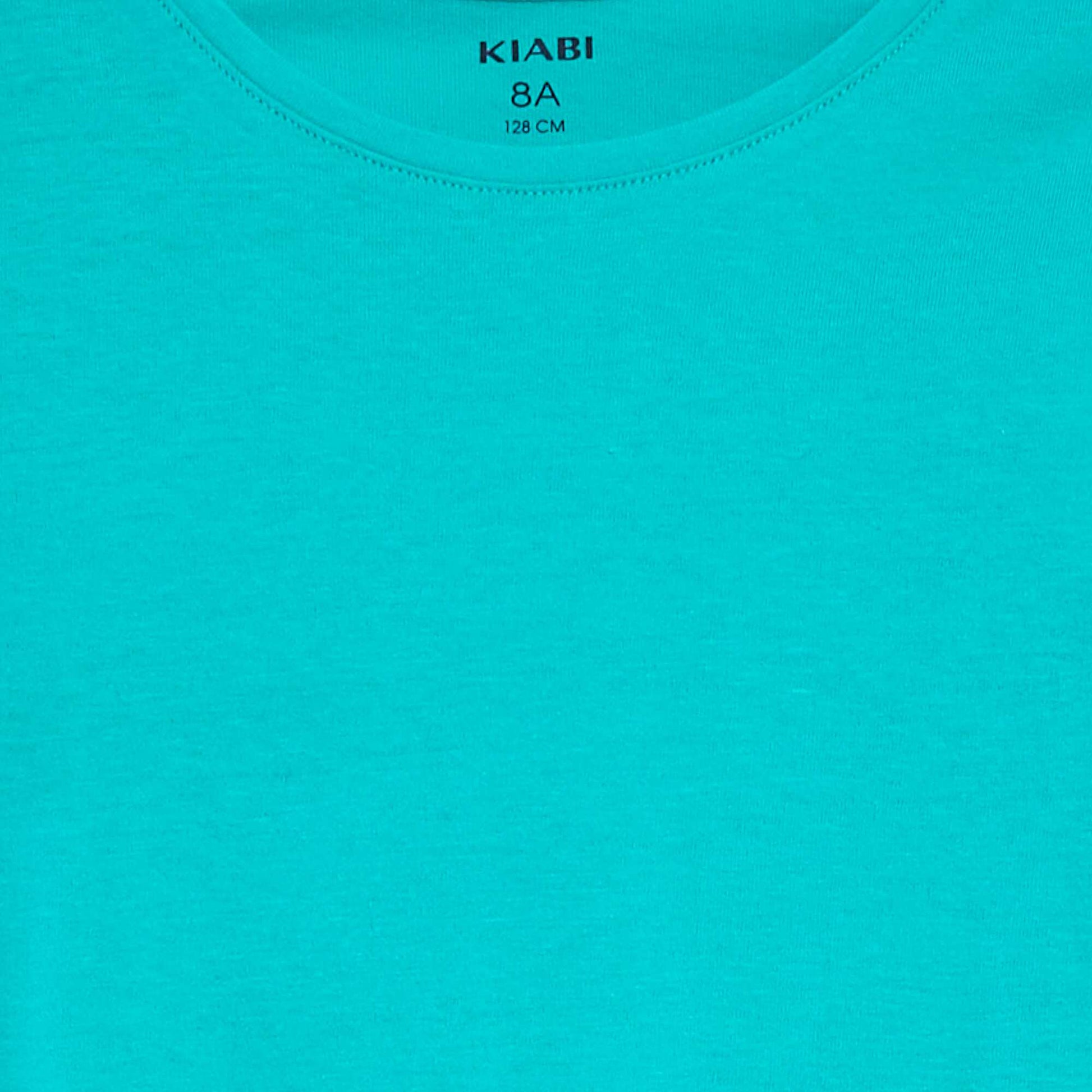 T-shirt en jersey uni BLEU TURQUOISE