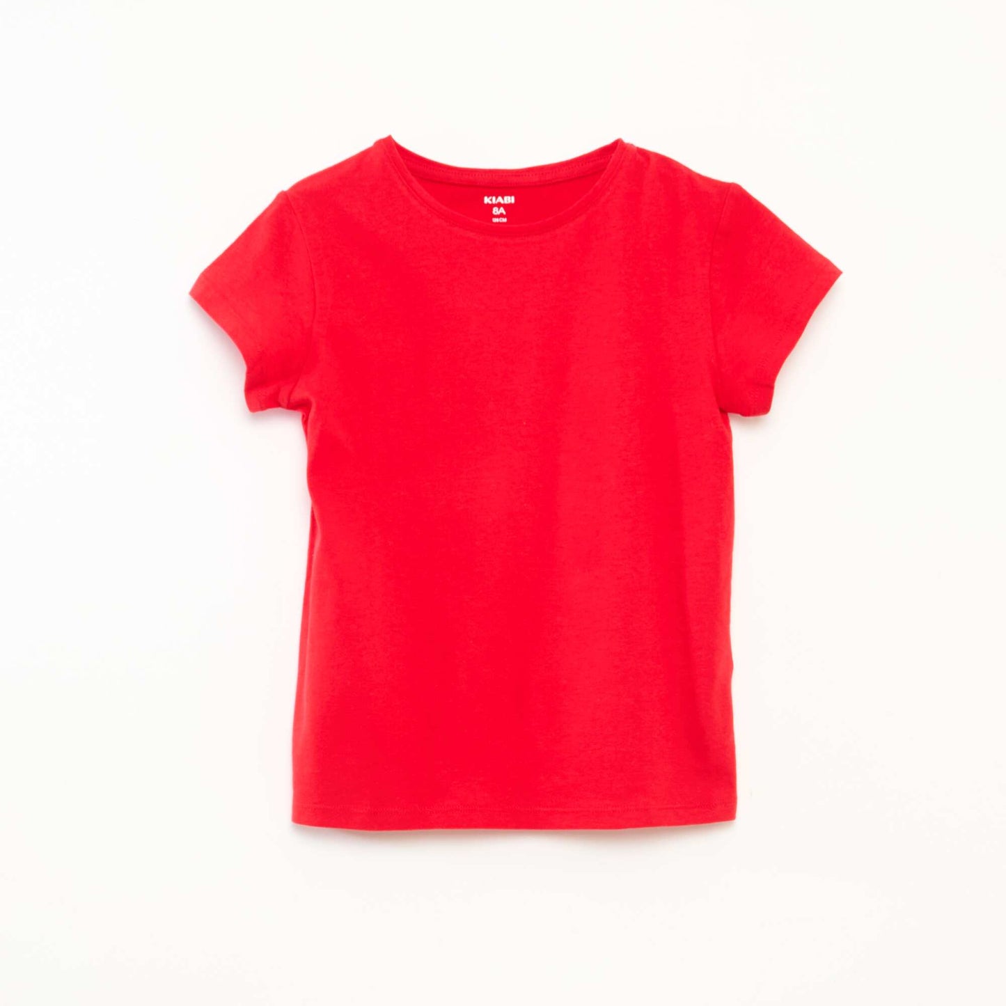 T-shirt en jersey uni ROUGE