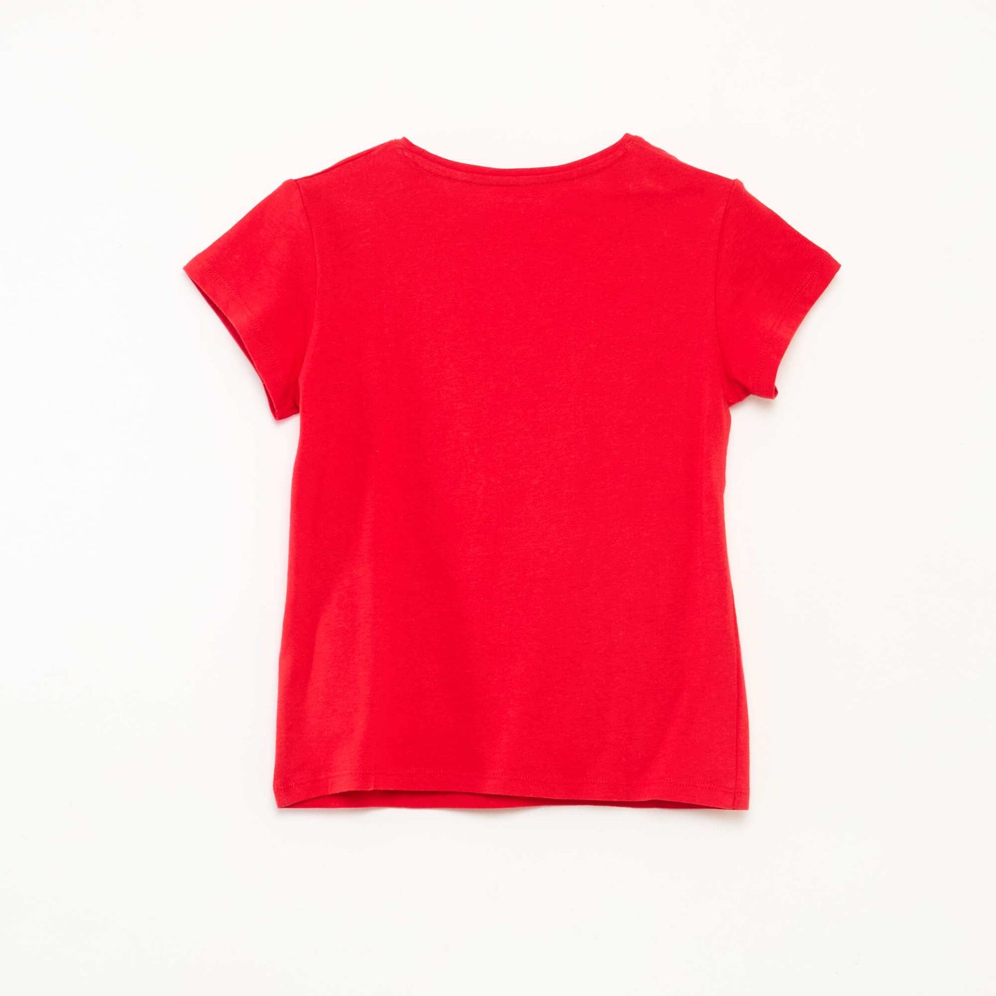 T-shirt en jersey uni ROUGE