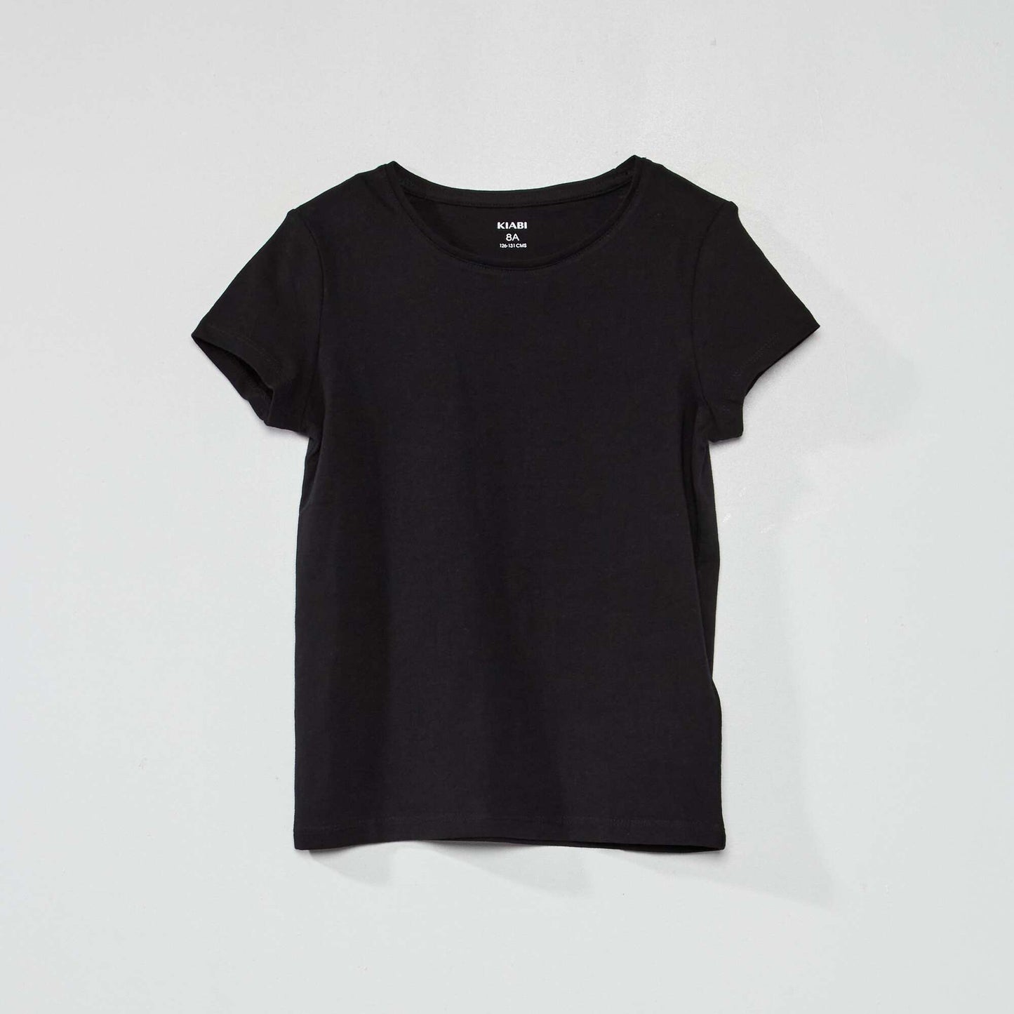 T-shirt en jersey uni NOIR