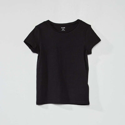 T-shirt en jersey uni NOIR